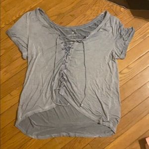 American Eagle cross cross tshirt